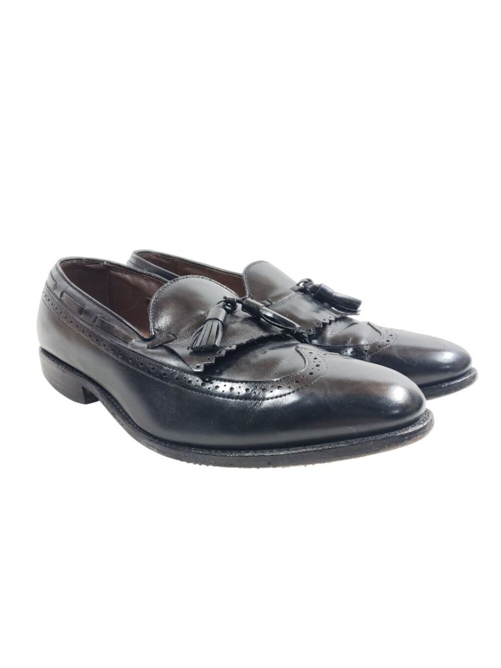 Allen Edmonds Mansfield Black Leather Tassel Loafers Mens  9.5 D Classic Wingtip